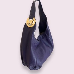 Michael Kors - Fulton shoulder purse, genuine leather | Color Iris